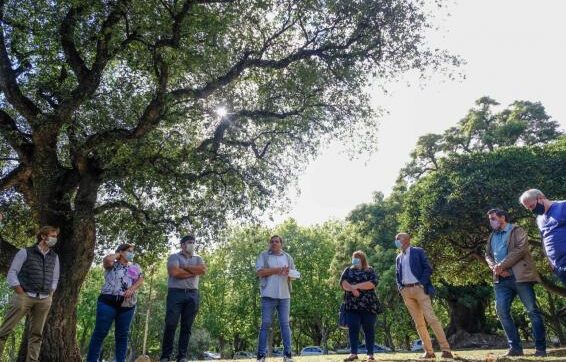 Montenegro se reunió con su gabinete en Plaza Pueyrredon