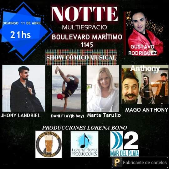 La noche de NOTTE con un gran show artístico de música, humor y mucho más