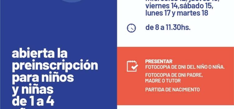 Se abre la preinscripción para el Centro de Desarrollo Infantil Francisco
