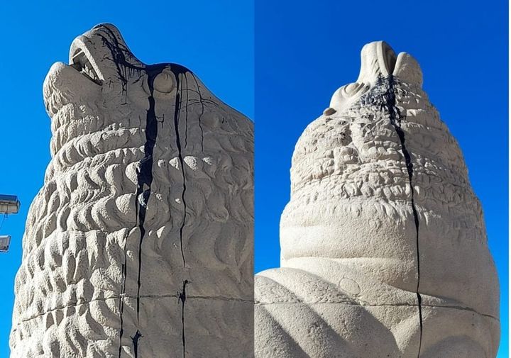 El Municipio realizó una denuncia penal por la vandalización de los lobos de la Rambla