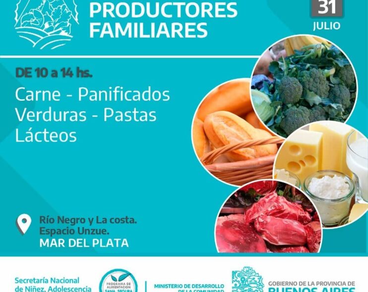 Mercado de productores  de la economía social en Espacio Unzué.