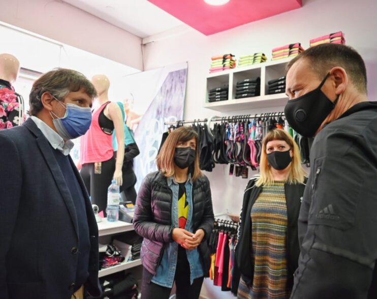 SÍVORI Y CIANO RECORRIERON EL CENTRO COMERCIAL DE LA CALLE SAN JUAN
