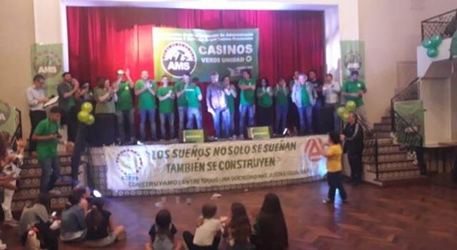 Multitudinario cierre de campaña de la lista Verde Unidad del gremio de Trabajadores de Maestranza de Casinos